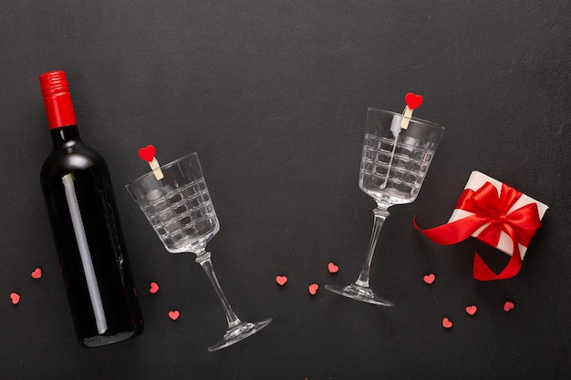 Wein und Valentinstag Geschenk