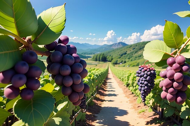 Weinbergreben Wein Wein Obst Tapete Hintergrund schöne Umgebung Landschaft