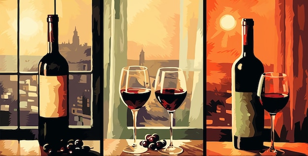 Weinerlebnis: Ein Glas und eine Flasche Rotwein, eine unerschütterliche Duettkombination