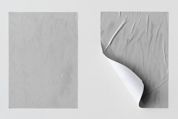 Weiß gekrümmtes Papier-Designelement
