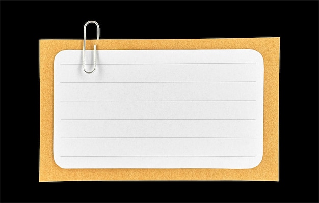 Weiß-orangefarbenes zerrissenes Papier mit Klammer