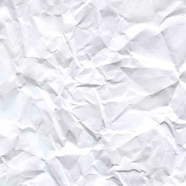 Weiß zerknitterte Papierbeschaffenheit.