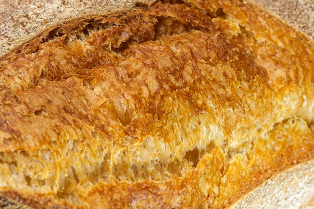 Weißbrot Baguette Nahaufnahme Essen Hintergrund