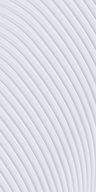Weiße abstrakte Linien auf weißem Hintergrund. 3D-Darstellung