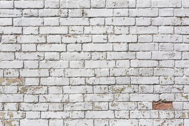 Weiße Backsteinmauer im ländlichen Raum