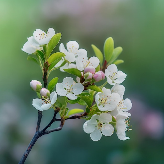 weiße Blüten auf einem Baumzweig