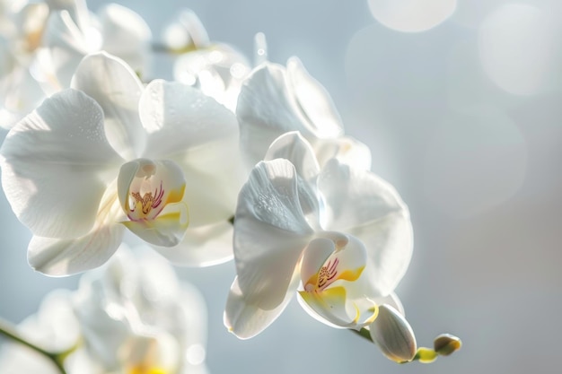 Foto weiße blume auf einem zweig