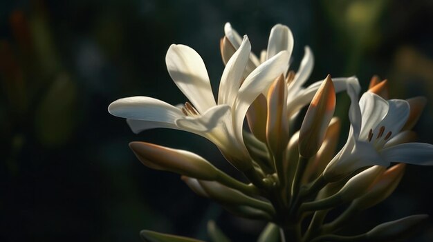 Weiße Blume in der Sonne