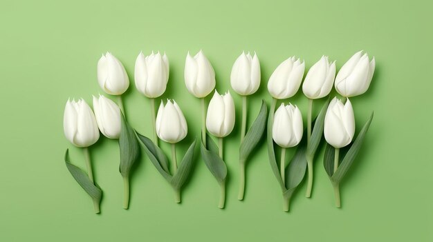 Weiße Blumen auf grünem Hintergrund