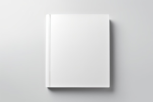 Weiße Buchvorlage auf weißem Hintergrund in Nahaufnahme