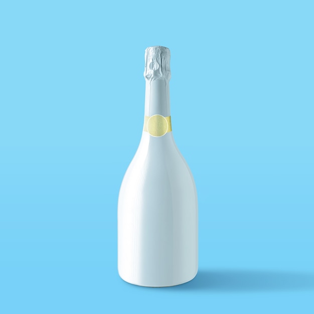 Weiße Champagnerflasche