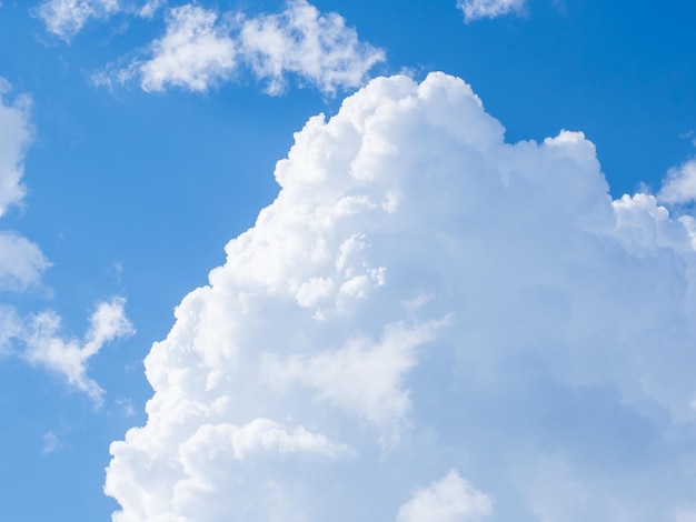 Weiße, flauschige Wolken im blauen Himmel für den Hintergrund