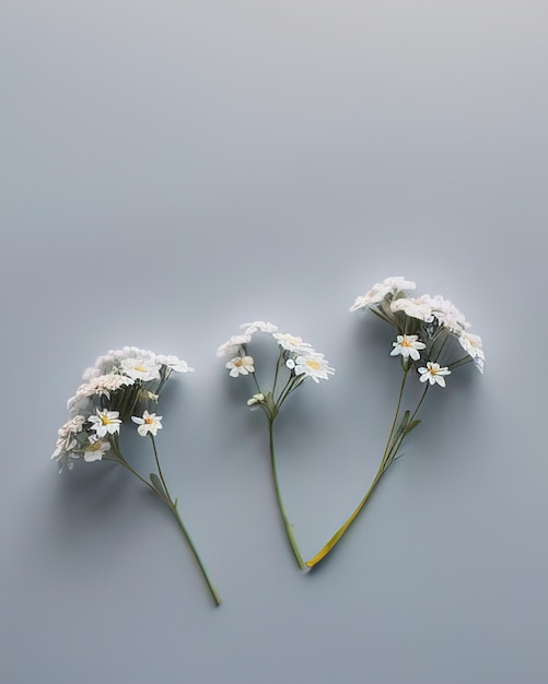 weiße Gänseblümchen auf grauem Hintergrund