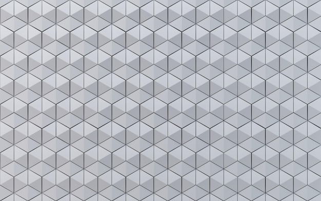 Foto weiße hexaeder-mosaik-hintergrund kreative design-vorlage textur 3d-render