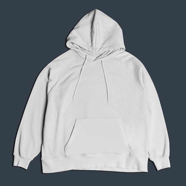 Weiße Hoodie mit Frontansicht Minimal-Mode-Bekleidung