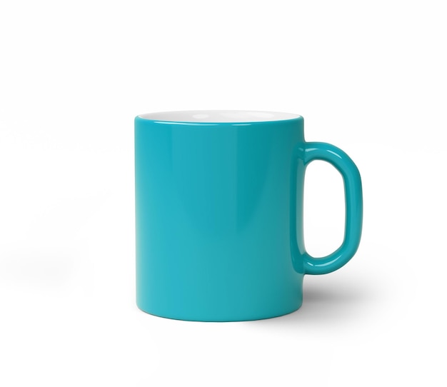 Weiße Kaffeetasse Mockup, weiße Tasse, 3D-Rendering