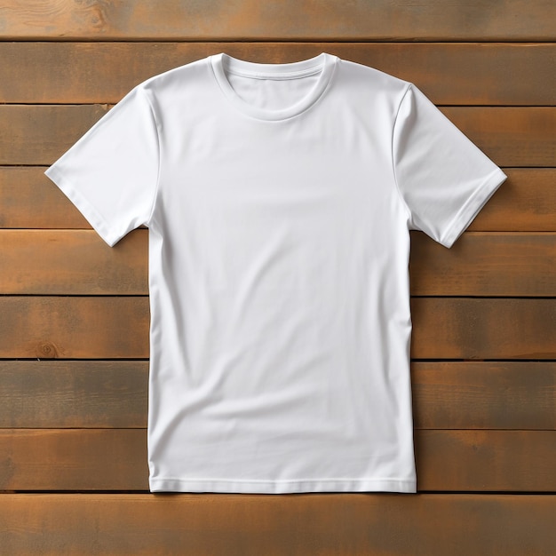 Weiße leere T-Shirt-Vorlage für Herren von zwei Seiten in natürlicher Form auf einer unsichtbaren Schaufensterpuppe für Ihr D