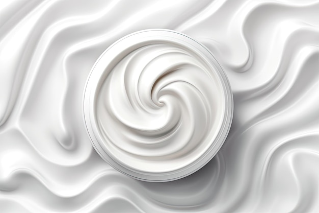 Weiße Lotion Creme Textur Kosmetikprodukt Illustration generative ai