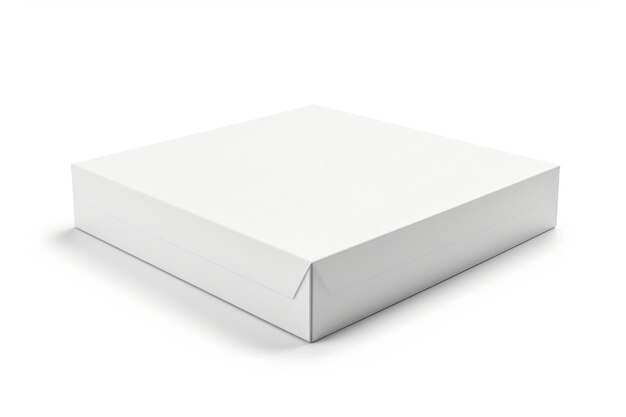 weiße Papierkiste für Produkte, Design-Mockup, isoliert auf weißem Hintergrund mit Ausschnittsweg