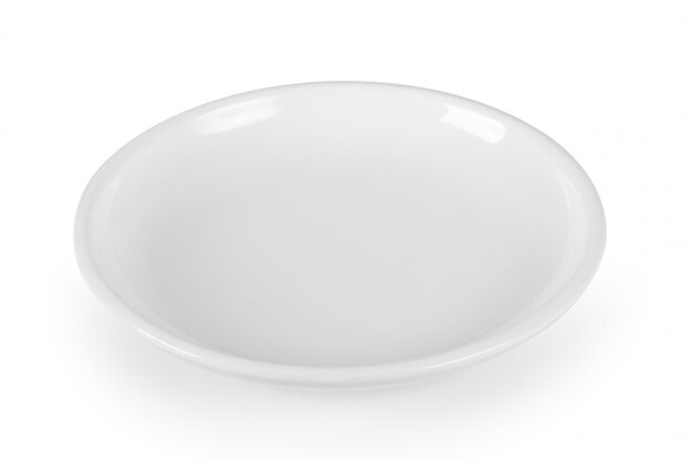 Weiße Platte auf weißem Raum