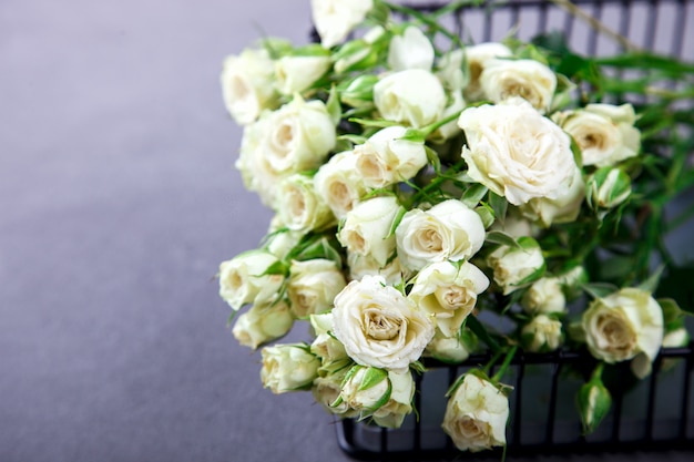 Weiße Rose Bouquet.Holiday Day Valentine, Geschenk.