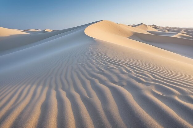 Weiße Sanddünen unter einem klaren Himmel