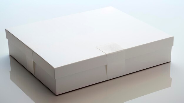 Weiße Schachtel mit halb geöffnetem Deckel für Schönheitsartikel