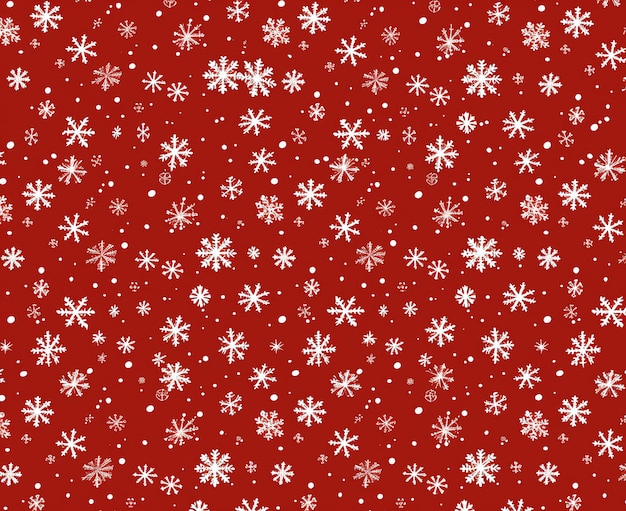 weiße Schneeflocken auf rotem Hintergrund