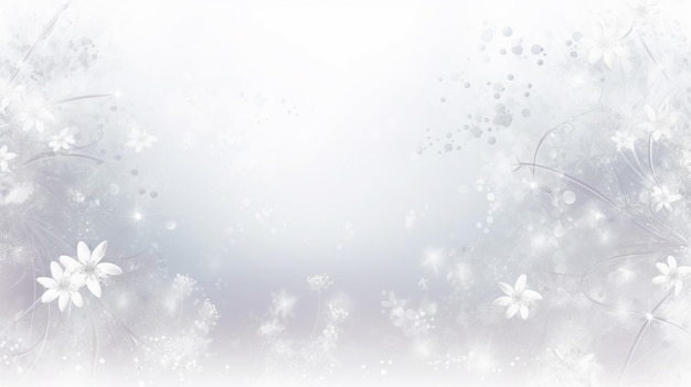 Weiße Schneeflocken auf silbernem Hintergrund