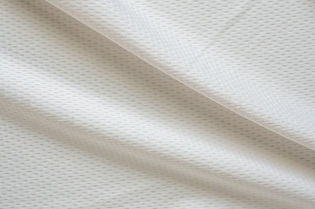 Weiße Sportbekleidung Stoff Fußballhemd Trikot Textur Hintergrund