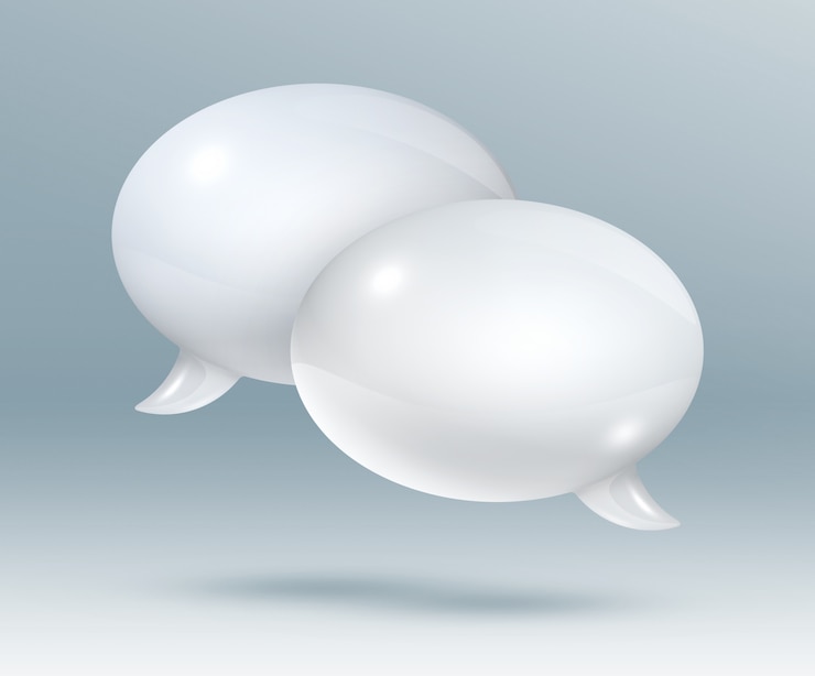 Foto weiße sprechblasen 3d