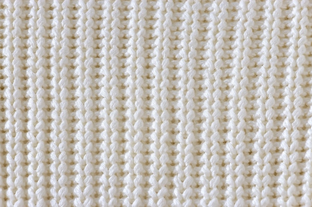 Weiße Strickwolle Textur