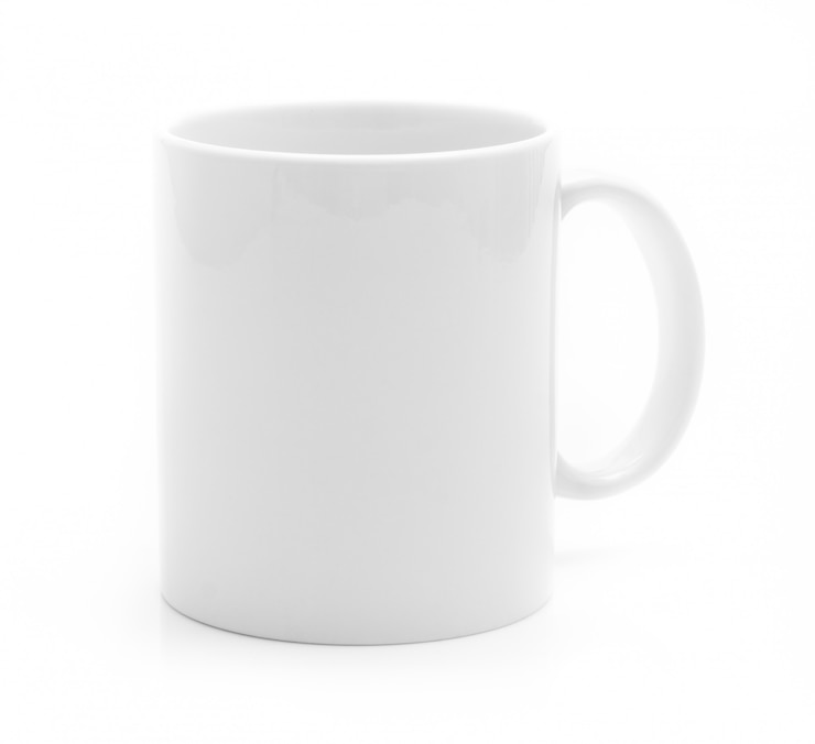 Foto weiße tasse auf weiß