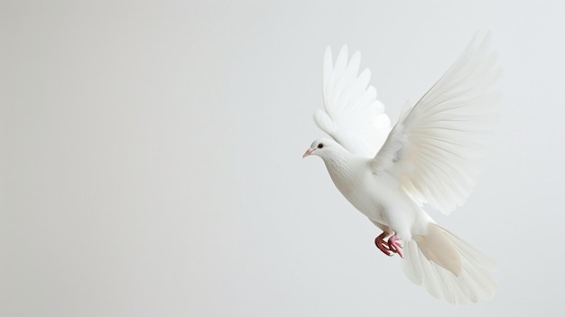 Weiße Taube fliegt