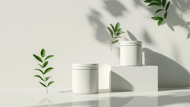 Weiße Vase auf dem Tisch Elegante Innenarchitektur