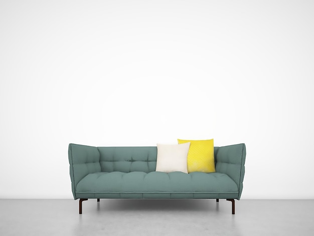 Foto weiße wand mit sofa