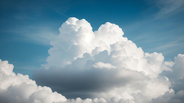 Weiße Wolke im blauen Himmel