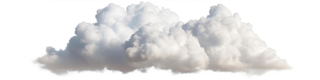 Weiße Wolken isoliert auf weißem Hintergrund Generative KI