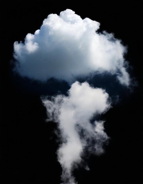 Foto weiße wolken oder rauch auf schwarzem hintergrund