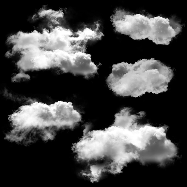 Weiße Wolken setzen natürliche 3D-Darstellung