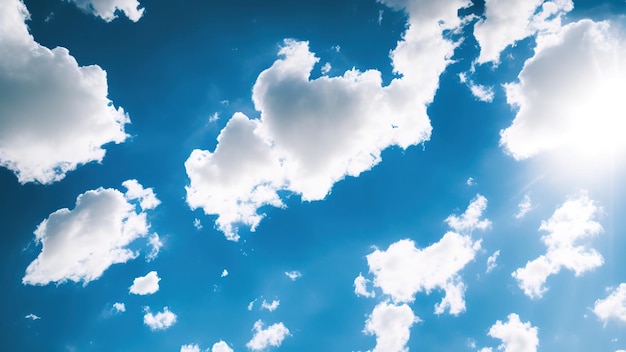 Weiße Wolken und blauer Himmel