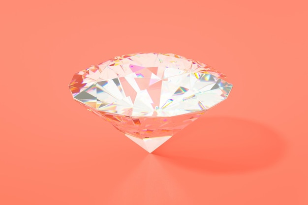 Weißer Diamant über Rosa