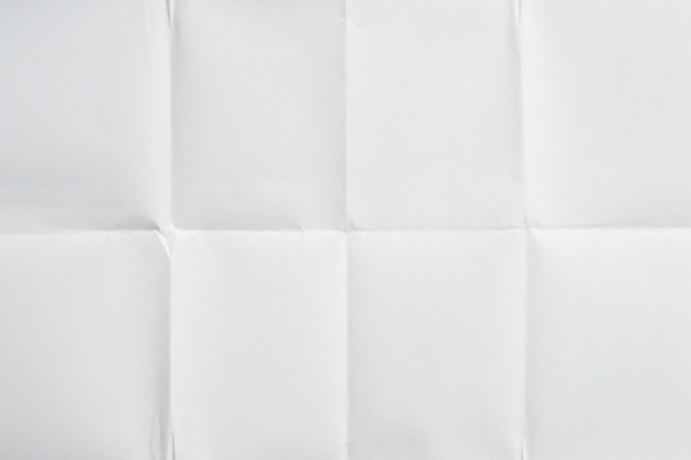 Foto weißer gefalteter und zerknitterter papierbeschaffenheitshintergrund