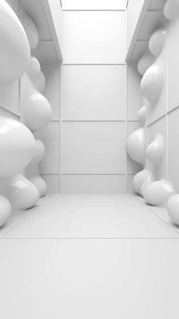 Weißer Hintergrund 3D-Rendering Wellen Formen Hintergrundtextur Saubere weiße Hintergrundbilder JPG