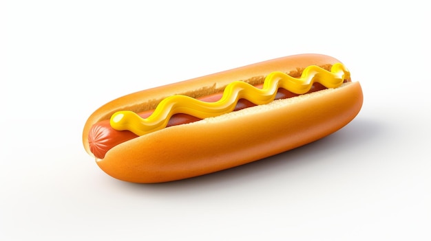 Weißer Hintergrund für Hot-Dog