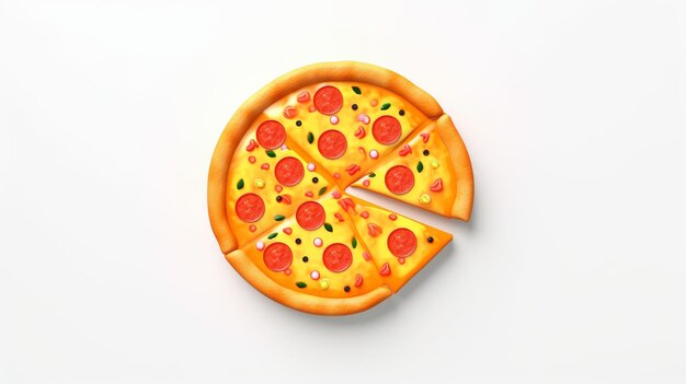 Weißer Hintergrund für Pizza