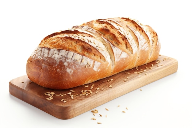 Weißer Hintergrund PNG-Brot angezeigte generative KI