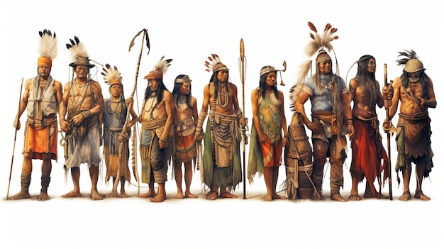 Weißer Hintergrund zum Tag der indigenen Bevölkerung