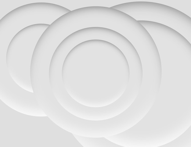 Weißer Kreis einfacher und sauberer abstrakter Hintergrund 3d übertragen