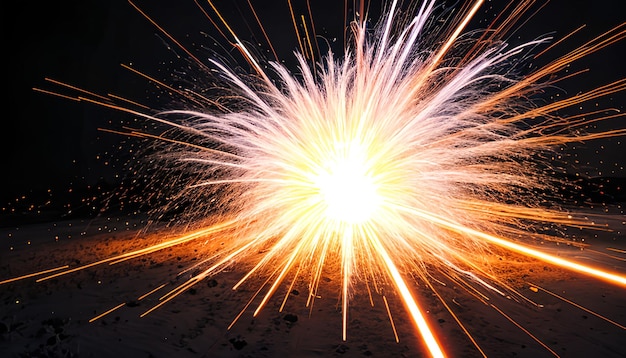 weißer leuchtender Lichtstoß Explosion